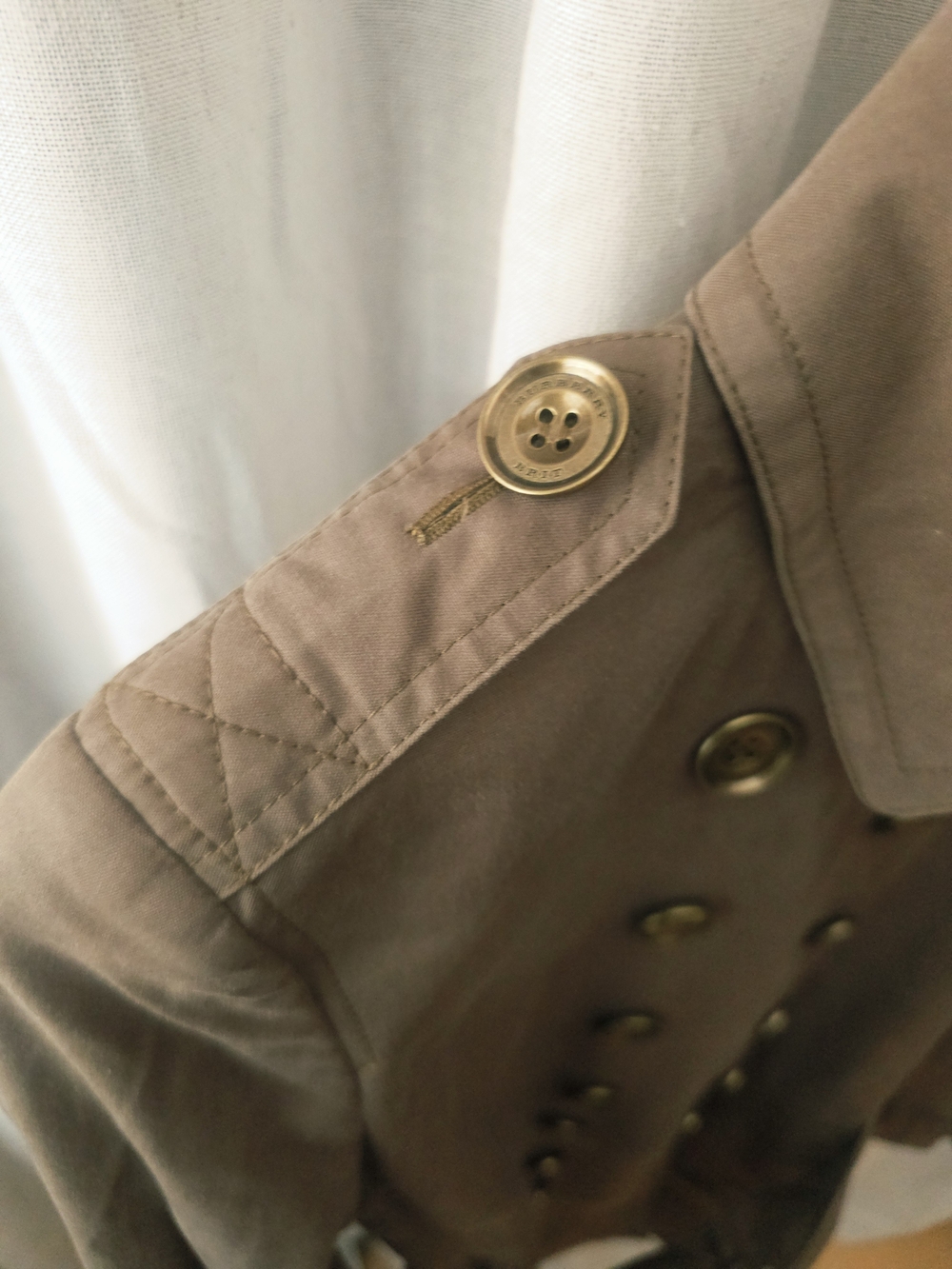 Burberry Green Cotton Trench Coat – Size UK 6 / US 4 - Picture 12 of 15
